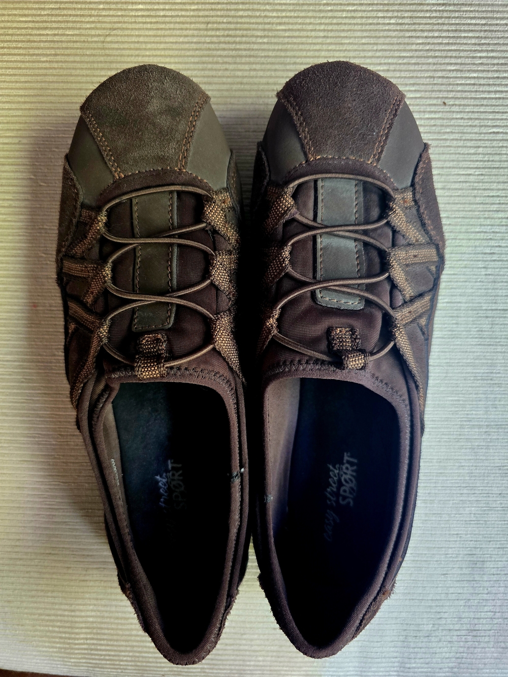 easy street Brown Women's Athletic Slip-On Sneakers